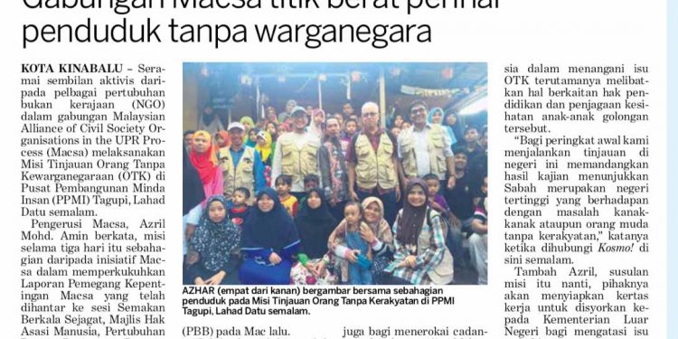 Pengerusi ACCIN Tn Hj IR Jamal Shamsudin mewakili ACCIN ke Sabah