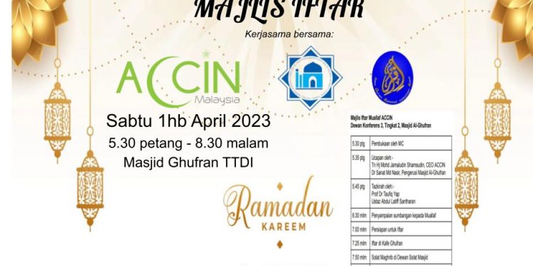 Majlis Iftar Mualaf ACCIN di Masjid Al-Ghufran 1hb April 2023