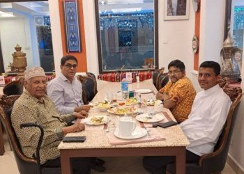 Dinner meeting with Prof Dr Mudatthir Abdel Rahim, Dr Salleh Barzaed (CEO of NAMA Foundation) and Dr Ramzy Khalid (UM)
