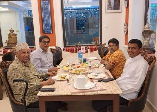 Dinner meeting with Prof Dr Mudatthir Abdel Rahim, Dr Salleh Barzaed (CEO of NAMA Foundation) and Dr Ramzy Khalid (UM)